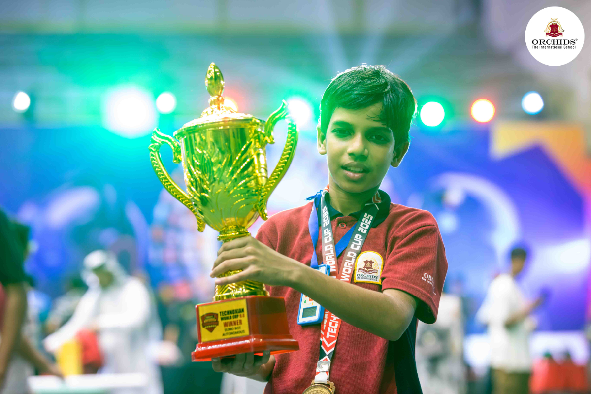Parth who win the 1st place in the Technoxian Autonomous sumo robot